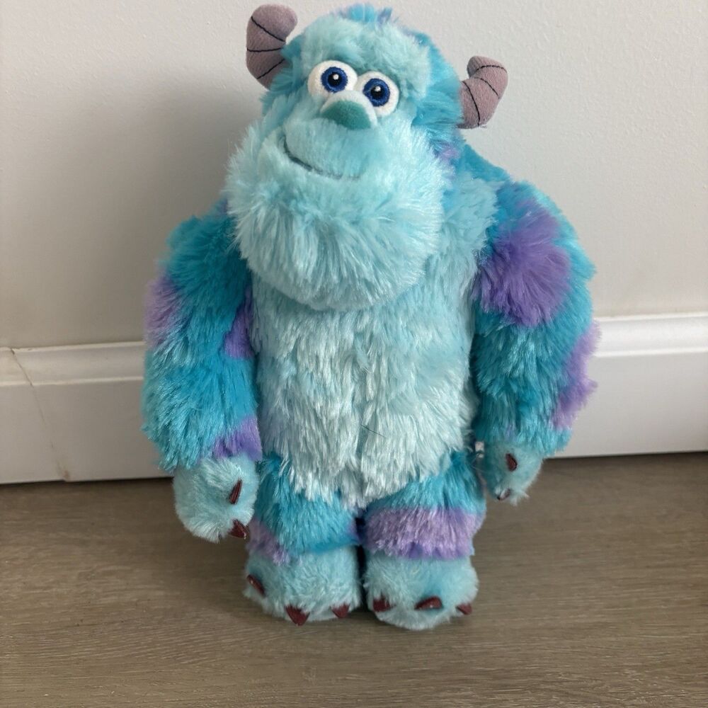 Disney Sulley Plush Toy Monsters Inc James P Sullivan Teal Purple Stripes